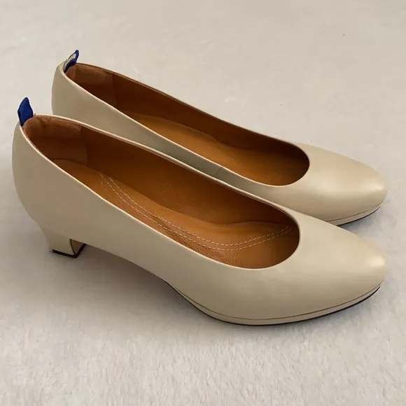 dr LIZA | Farah Leather Sneaker Pumps Heels Made in Brazil Golden Sand (8.5 M)