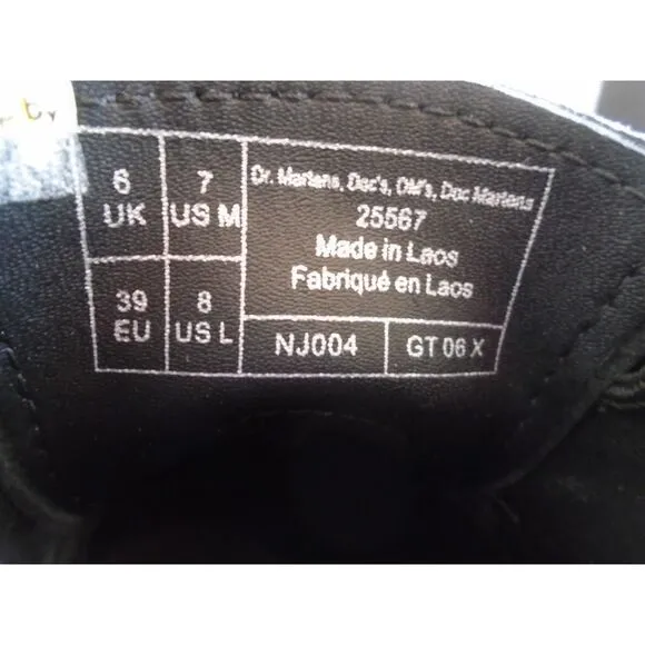 Dr Martens 25567 black Platform Oxford Shoes size women’s 8