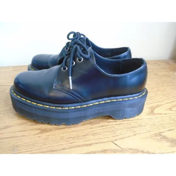 Dr Martens 25567 black Platform Oxford Shoes size women’s 8