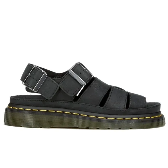 Dr. Martens Flash Fisherman Gladiator Sandals - Black Wyoming - Mens Size 9