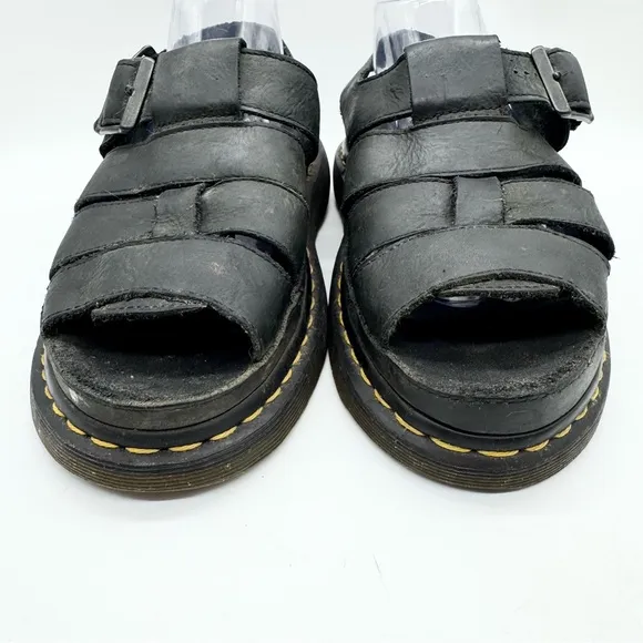 Dr. Martens Flash Fisherman Gladiator Sandals - Black Wyoming - Mens Size 9