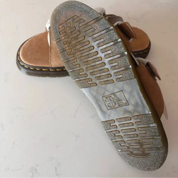 Dr. Martens JOSEF NUBUCK LEATHER BUCKLE SLIDE SANDALS Size: 11