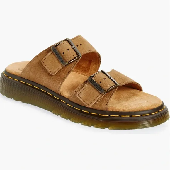 Dr. Martens JOSEF NUBUCK LEATHER BUCKLE SLIDE SANDALS Size: 11