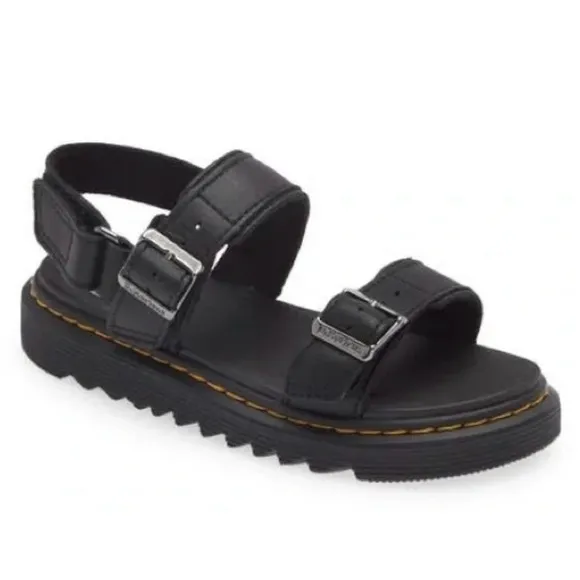 Dr Martens Kyle J Big Girls Black Sandals size US 4, UK 3, EU 36