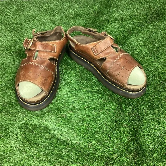 Dr. Martens Vintage Brown Leather Sandals 11