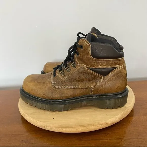 Dr Martens Vintage KN 06A Men’s Size 11 Tan Leather Ankle Boots MIE Y2K Chunky