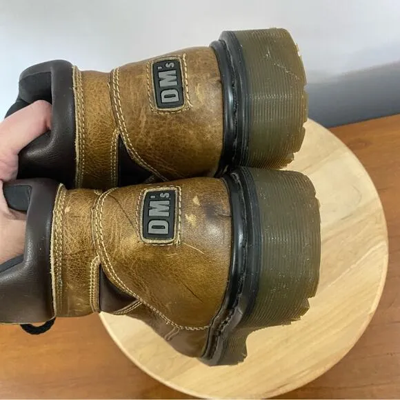 Dr Martens Vintage KN 06A Men’s Size 11 Tan Leather Ankle Boots MIE Y2K Chunky