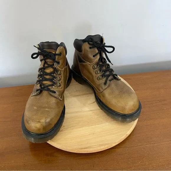 Dr Martens Vintage KN 06A Men’s Size 11 Tan Leather Ankle Boots MIE Y2K Chunky