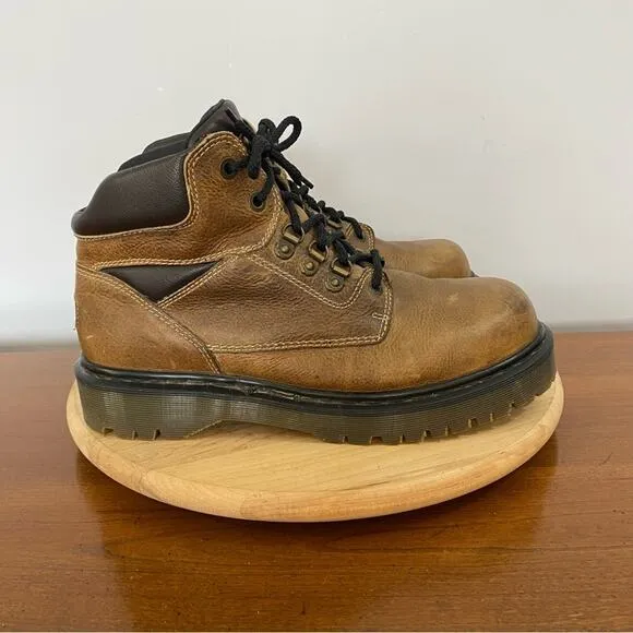 Dr Martens Vintage KN 06A Men’s Size 11 Tan Leather Ankle Boots MIE Y2K Chunky
