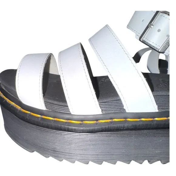 Dr. Martens Women's Blaire Quad Fisherman Sandal, White Hydro, Size 8 Authentic