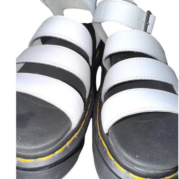 Dr. Martens Women's Blaire Quad Fisherman Sandal, White Hydro, Size 8 Authentic