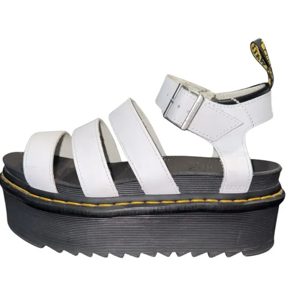 Dr. Martens Women's Blaire Quad Fisherman Sandal, White Hydro, Size 8 Authentic