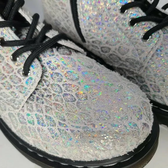 Dr Martens Women’s  Girls Boots 1460 Pascal Snake Metallic zipper sz  US 5 new