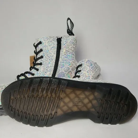 Dr Martens Women’s  Girls Boots 1460 Pascal Snake Metallic zipper sz  US 5 new