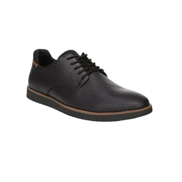 Dr. Scholl's Men's Black Faux Leather Lace Up Sync Oxford Comfort Shoe 10 NEW