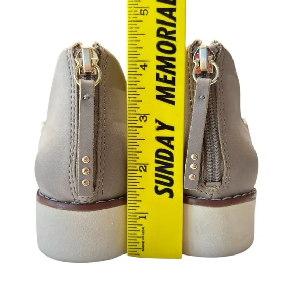 Dr. Scholls Women's Insane Shooties Taupe Perforated Microsuede Shoe Size 6.5