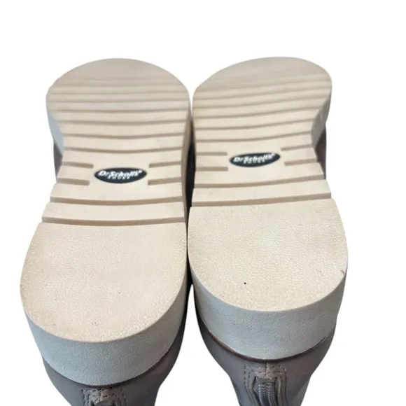 Dr. Scholls Women's Insane Shooties Taupe Perforated Microsuede Shoe Size 6.5