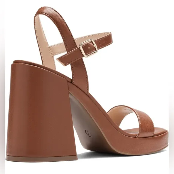 DREAM PAIRS Heels Block Chunky PlaOpen Toe Ankle Strap Dress Pump Sandals Shoes