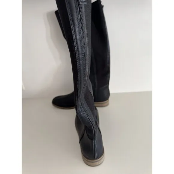 Dr.Scholl's Astir Zip Women's Black Boots NW/OB 8.5M tall comfy cushion