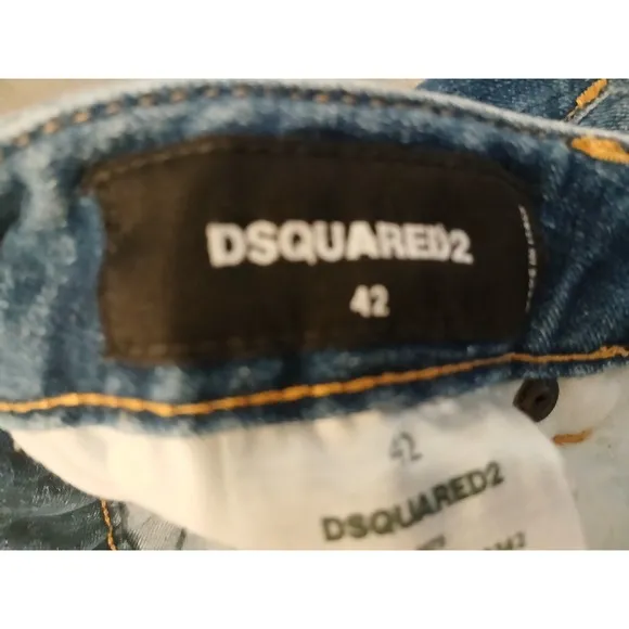 DSQUARED2 Made in Italy Paint Splatter Effect Skinny Jeans US 30 x 27