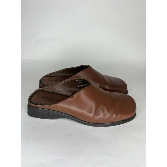 Duck Head Brown Leather Casual Comfort Mules Shoes Women’s Sz 8.5W US/39EU