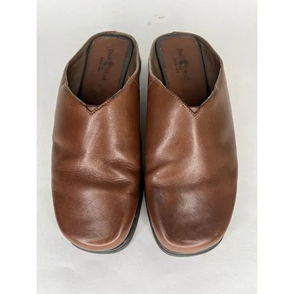 Duck Head Brown Leather Casual Comfort Mules Shoes Women’s Sz 8.5W US/39EU