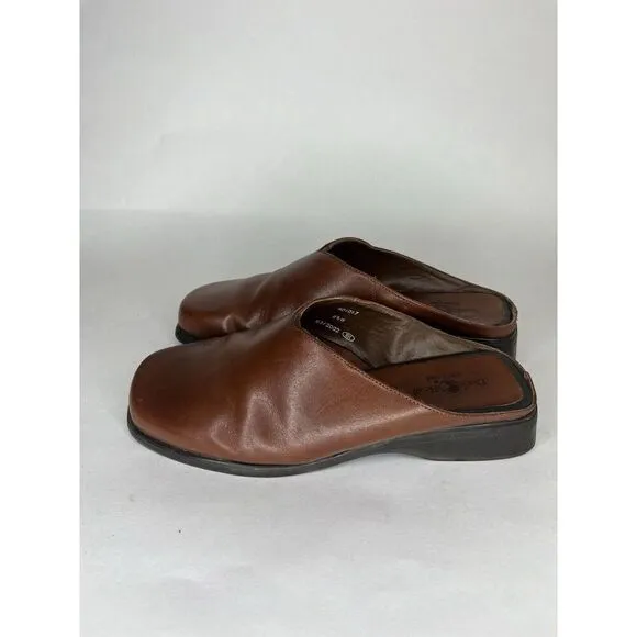 Duck Head Brown Leather Casual Comfort Mules Shoes Women’s Sz 8.5W US/39EU