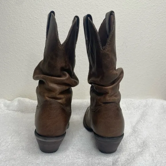 Durango Women's Brown Distressed Leather Sultry Slouch Boot Size 6 Western Boho