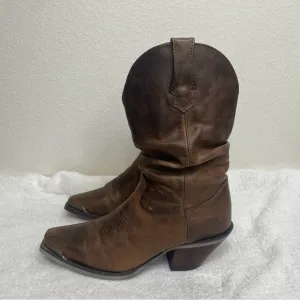Durango Women's Brown Distressed Leather Sultry Slouch Boot Size 6 Western Boho
