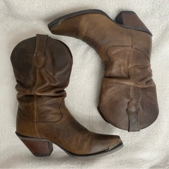 Durango Women's Brown Distressed Leather Sultry Slouch Boot Size 6 Western Boho