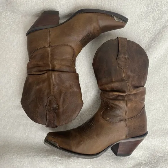 Durango Women's Brown Distressed Leather Sultry Slouch Boot Size 6 Western Boho