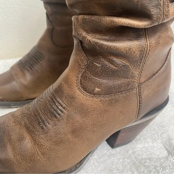 Durango Women's Brown Distressed Leather Sultry Slouch Boot Size 6 Western Boho