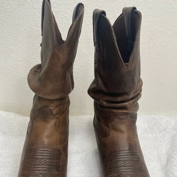 Durango Women's Brown Distressed Leather Sultry Slouch Boot Size 6 Western Boho