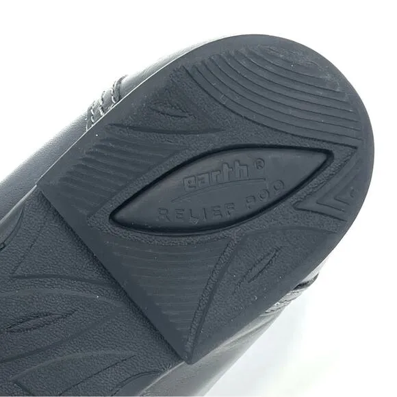EARTH VISTA NOVA BLACK PERFORATED LEATHER BREATHABLE BALLET FLAT SHOES