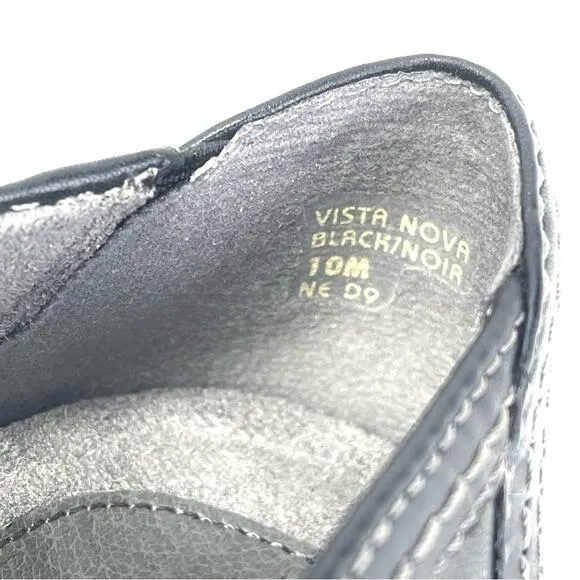 EARTH VISTA NOVA BLACK PERFORATED LEATHER BREATHABLE BALLET FLAT SHOES