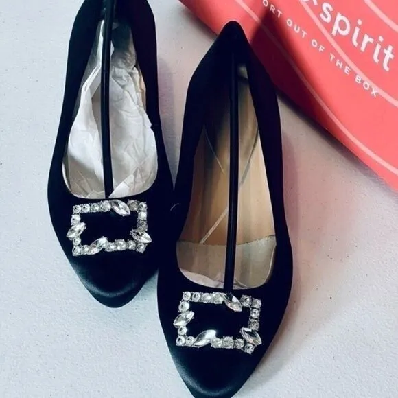 EASY SPIRIT Women's Carisma Pointy Toe Slip-on Dress Pumps shoes BLACK S…