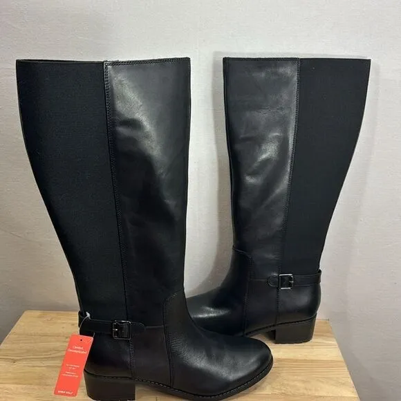 Easy Spirit Women's Chaza Tall Wide Calf Boots- Black- Size 8.5 M- NIB