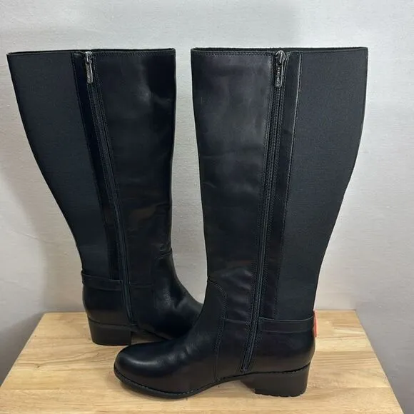 Easy Spirit Women's Chaza Tall Wide Calf Boots- Black- Size 8.5 M- NIB