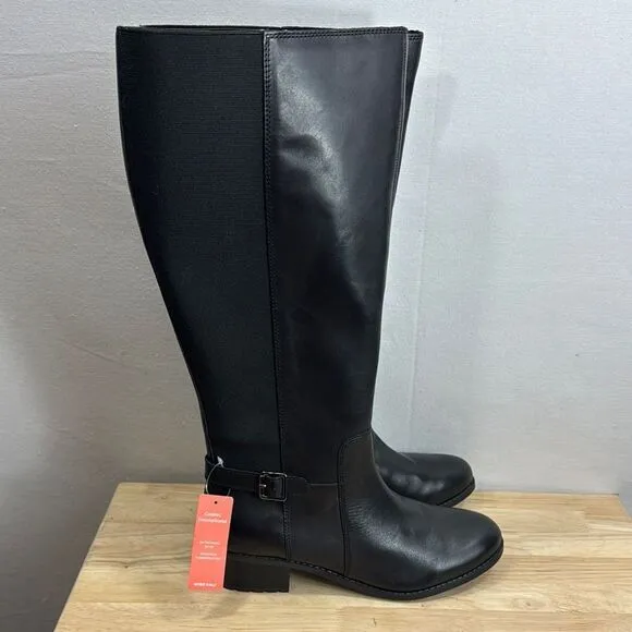 Easy Spirit Women's Chaza Tall Wide Calf Boots- Black- Size 8.5 M- NIB