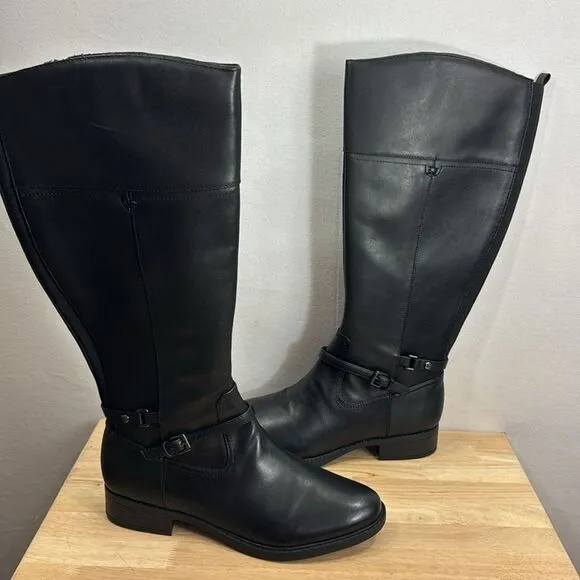 Easy Spirit Leigh Riding Boots Black Size 11 M- NIB