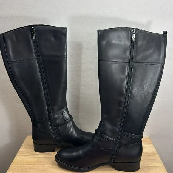 Easy Spirit Leigh Riding Boots Black Size 11 M- NIB