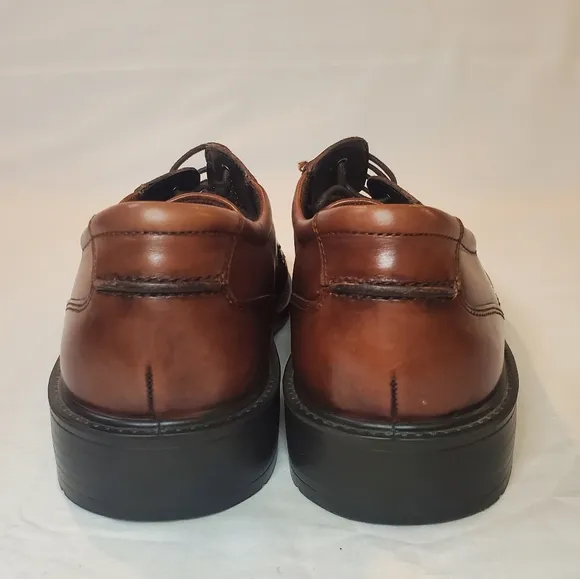 Ecco Men's Brown Leather‎ Lace-Up Dress Shoes Size 47 Comfort Cushion Sole