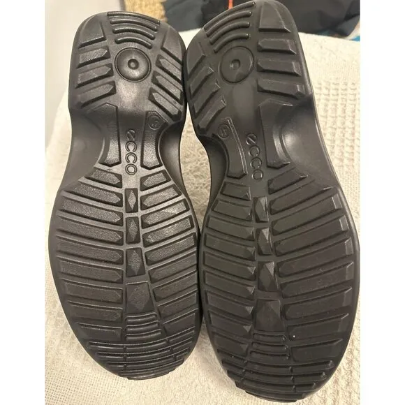ECCO Mens Brown Slip-On Leather Shoes Comfort Sole‎ Size US 7 - 7.5 NIB