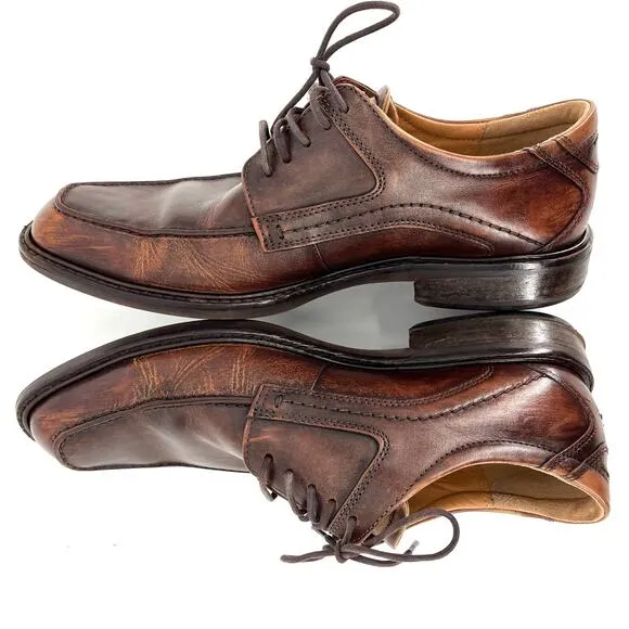 Ecco Men's Brown Windsor Apron Oxford Comfort Shoes EU41 / US8
