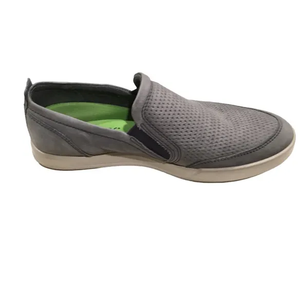 Ecco Super Feet Soft Leather Grey Slip On Casual Shoes 8 (EU 42)