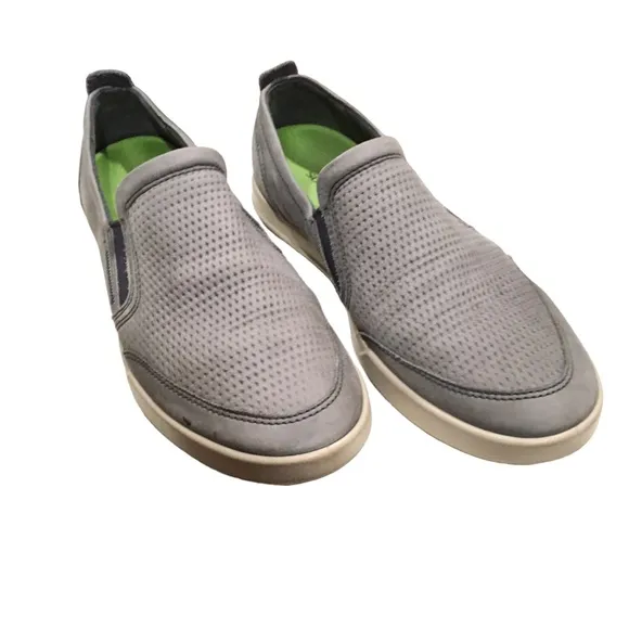Ecco Super Feet Soft Leather Grey Slip On Casual Shoes 8 (EU 42)