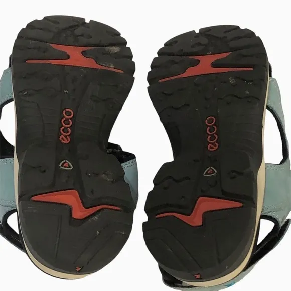 Ecco Teal/Blue Leather Yucatan Offroad Sport Adjustable Sandals size 7 US  38 EU