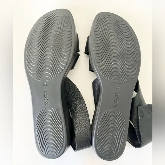Ecco touch leather open toe sandals black 11