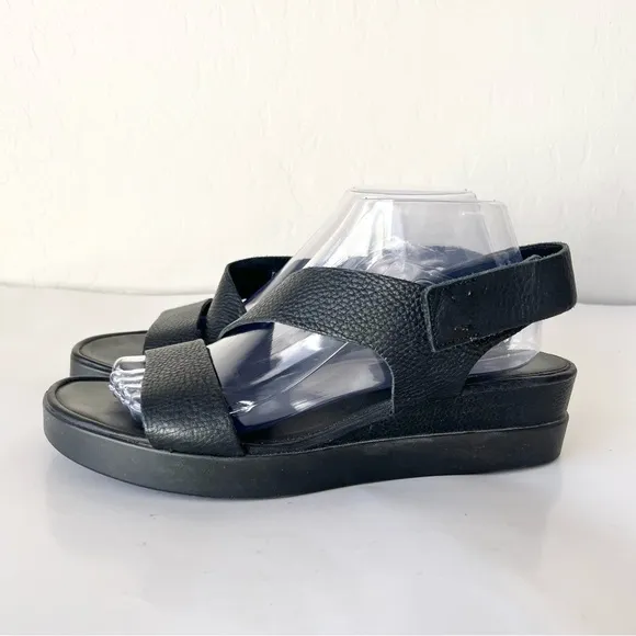 Ecco touch leather open toe sandals black 11