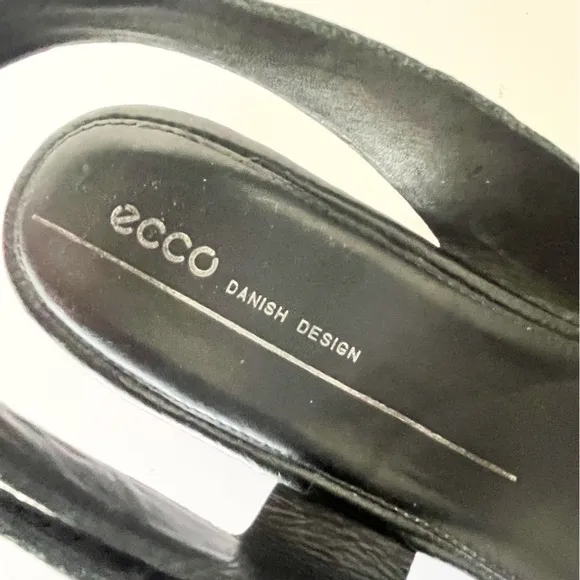 Ecco touch leather open toe sandals black 11